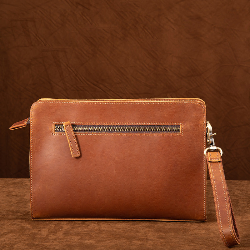 Li Ji | Original handmade genuine leather | Multifunctional Crazy Horse Leather - Original Leather Clutch No. 004