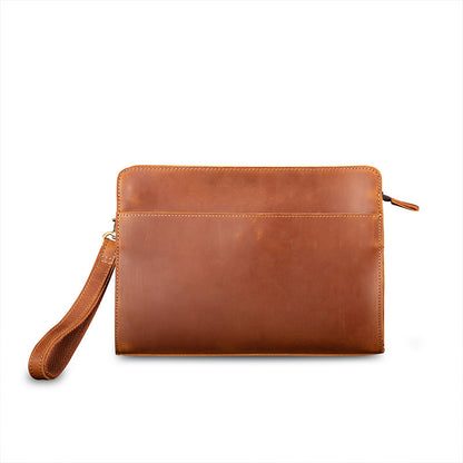 Li Ji | Original handmade genuine leather | Multifunctional Crazy Horse Leather - Original Leather Clutch No. 004