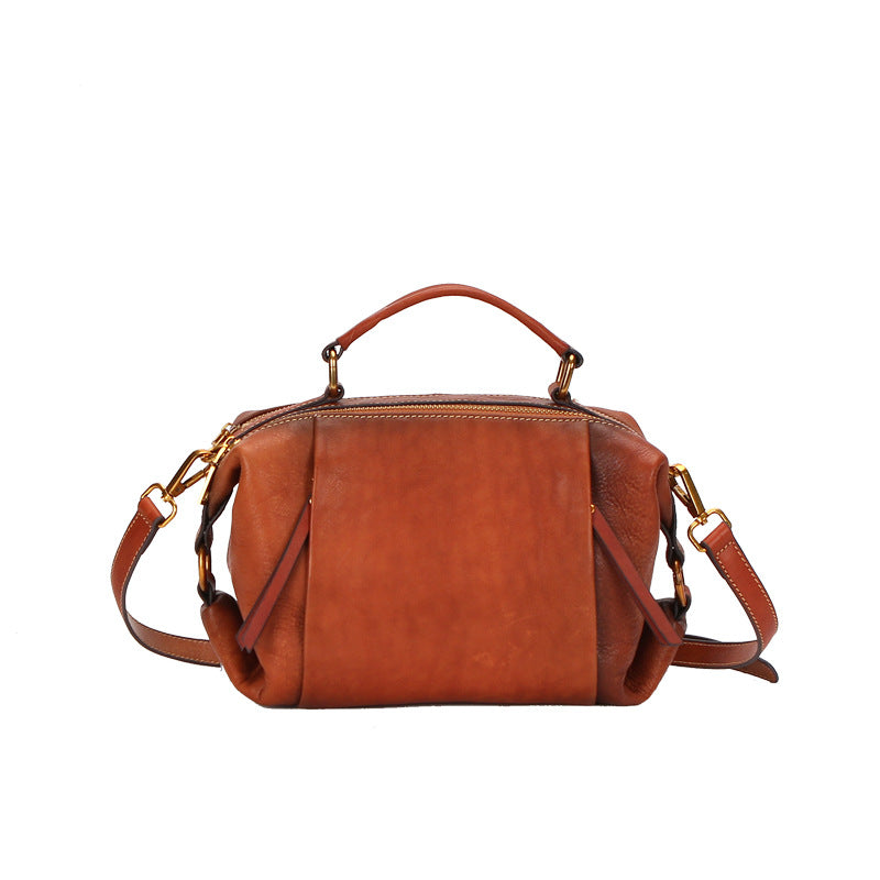 Li Ji | Original handmade leather | European and American classic retro first-layer cowhide handbag No. 01966