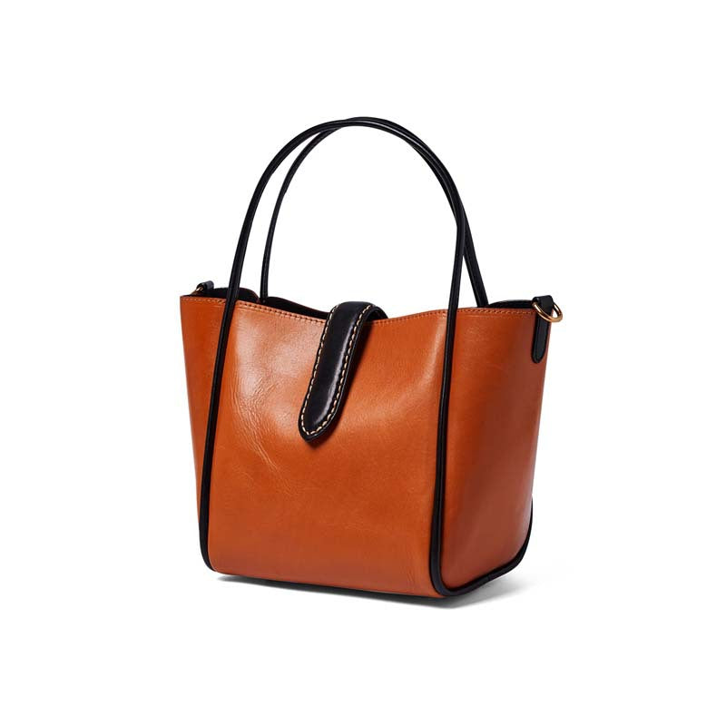 Li Ji | Original handmade genuine leather | First-layer cow leather mother-in-law high-end handbag No. 12256