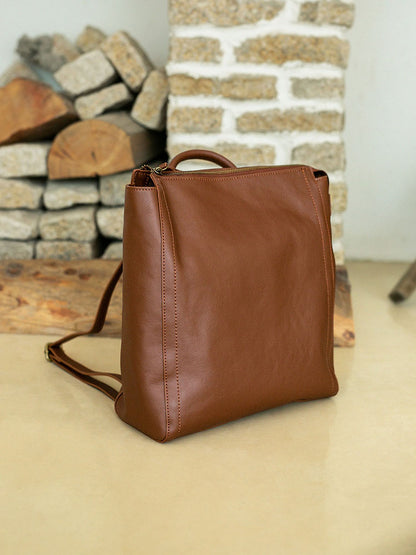 Li Ji | Original handmade genuine leather | Handmade genuine leather backpack No. 12820 