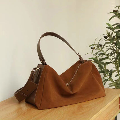 Li Ji | Original handmade leather | High-end suede cow leather versatile pillow bag No. 180