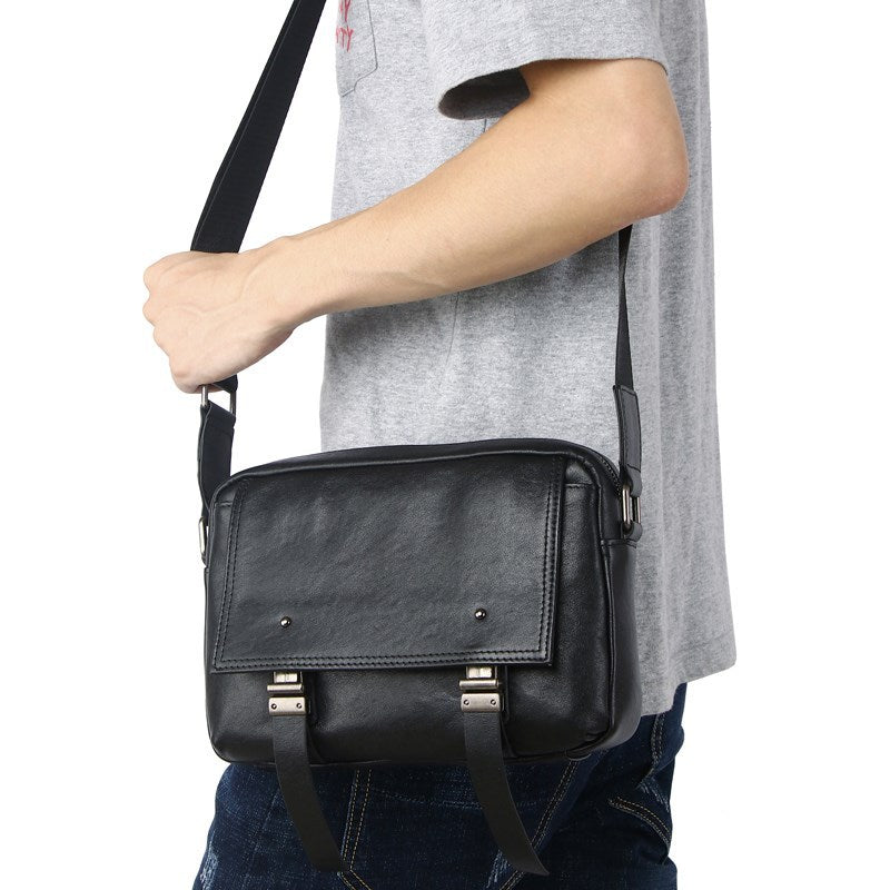 Li Ji | Original handmade genuine leather | Practical and practical, simple large shoulder bag No. 1908 