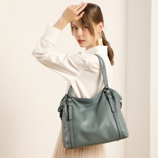 Li Ji | Original handmade leather | Simple design, natural and large capacity tote bag No. B1923 