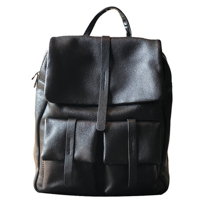 Li Ji | Original handmade leather | Simple new solid color genderless ~ Backpack No. 1931 