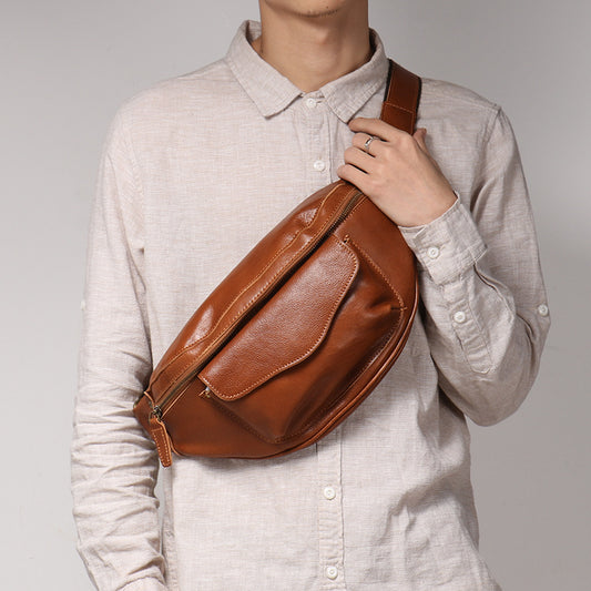 Li Ji | Original leather handmade | Japanese chest bag No. 3201 