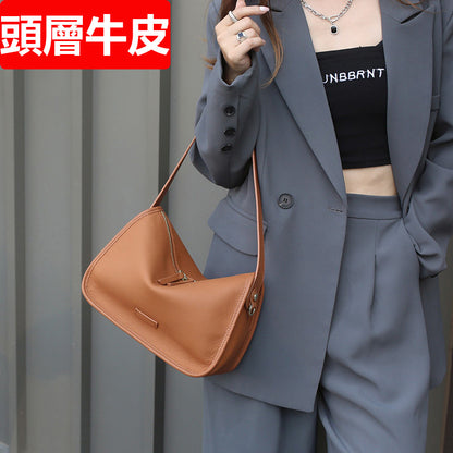 Li Ji | Original handmade leather | First-layer cowhide versatile commuting armpit bag No. 8992 