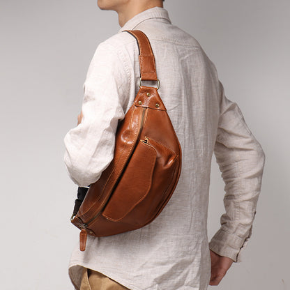 Li Ji | Original leather handmade | Japanese chest bag No. 3201 