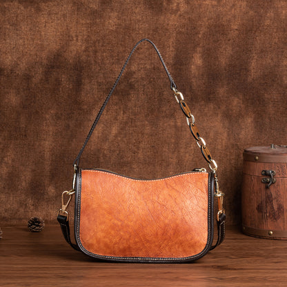 Li Ji | Original handmade genuine leather | Enoba Small Flower Armpit Bag No. 2038 