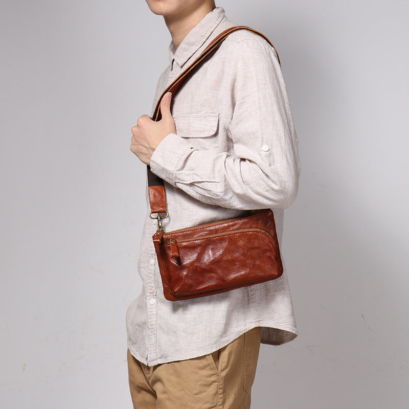 Li Ji | Original genuine leather handmade | Japanese pure functional crossbody bag No. 0285 