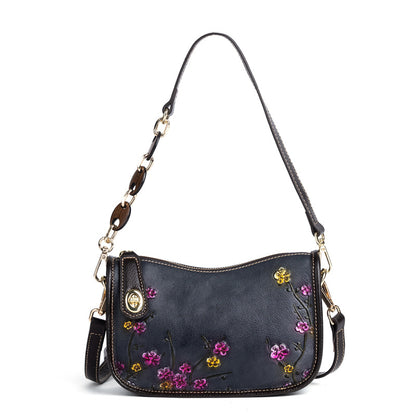 Li Ji | Original handmade genuine leather | Enoba Small Flower Armpit Bag No. 2038 