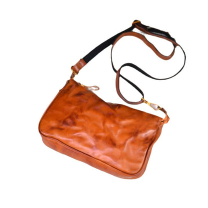 Li Ji | Original handmade genuine leather | First-layer cow leather, handmade, distressed, simple couple bag No. 2076 