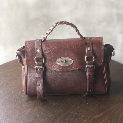 Li Ji | Original handmade genuine leather | Tree paste バッグ first-layer cow leather ク Japanese postal bag No. 22012 