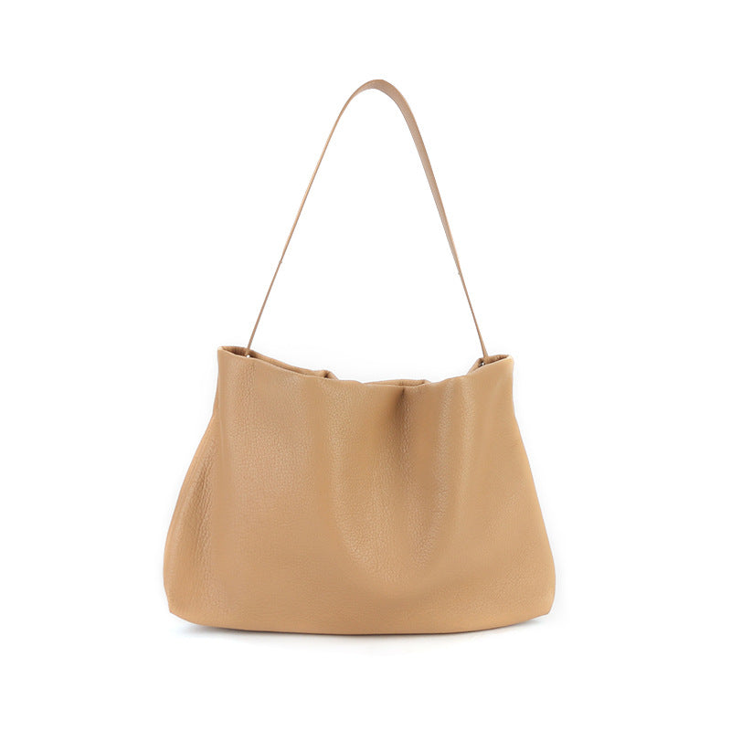 Li Ji | Original handmade genuine leather | Beautiful な気 Quality を pleated armpit bag No. 2206 