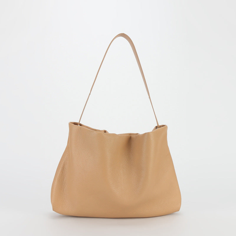 Li Ji | Original handmade genuine leather | Beautiful な気 Quality を pleated armpit bag No. 2206 