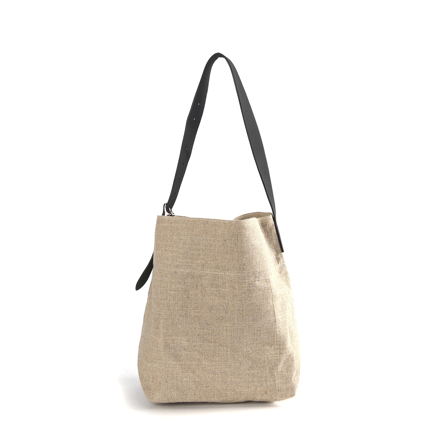 Li Ji | Original handmade leather | Korean version of base linen lazy tote bag No. 22152 