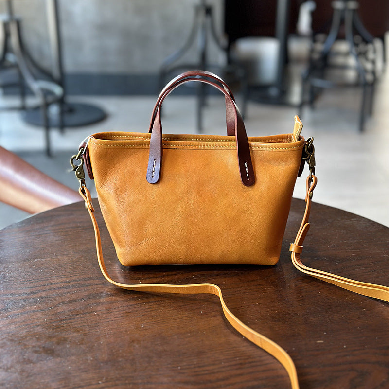 Li Ji | Original handmade genuine leather | Selected cowhide and vegetable tanned leather mini handbag No. 23021 