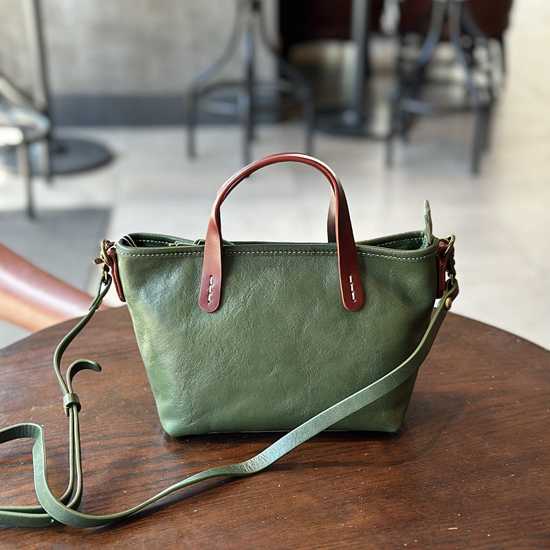 Li Ji | Original handmade genuine leather | Selected cowhide and vegetable tanned leather mini handbag No. 23021 