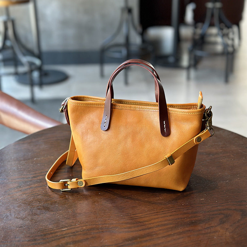 Li Ji | Original handmade genuine leather | Selected cowhide and vegetable tanned leather mini handbag No. 23021 