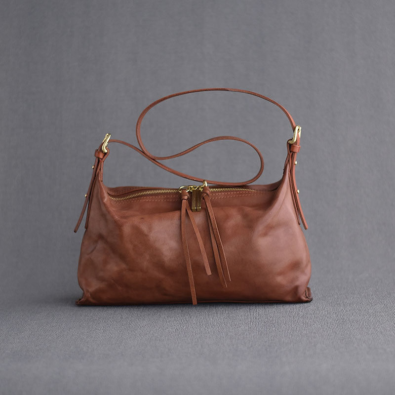 Li Ji | Original handmade genuine leather | Handmade cow leather color and thick slant bag No. 23037 