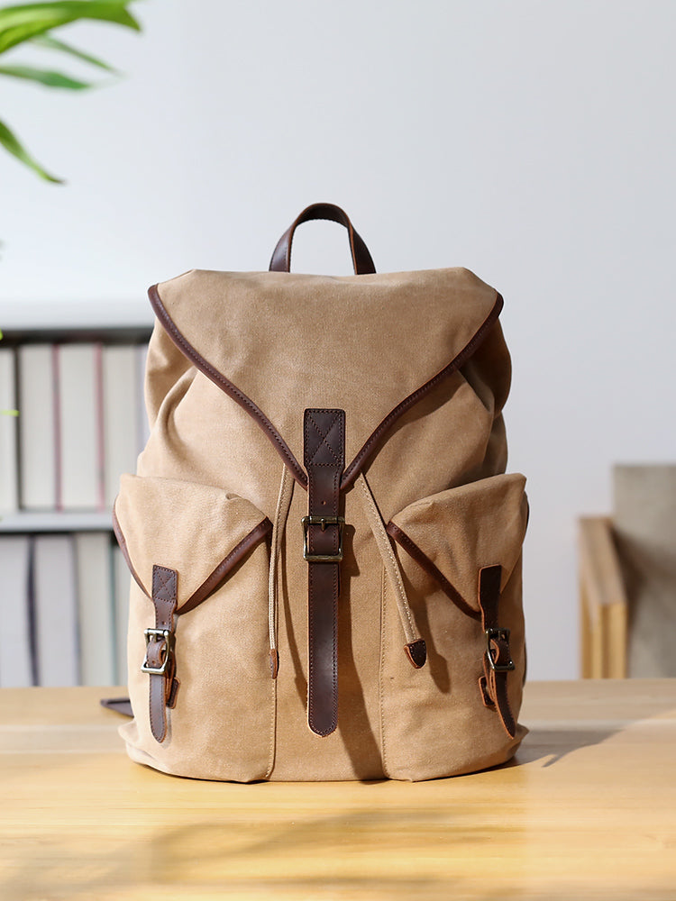 Li Ji | Original handmade leather | Canvas/sentiment/life outdoor mountaineering bag No. 23805