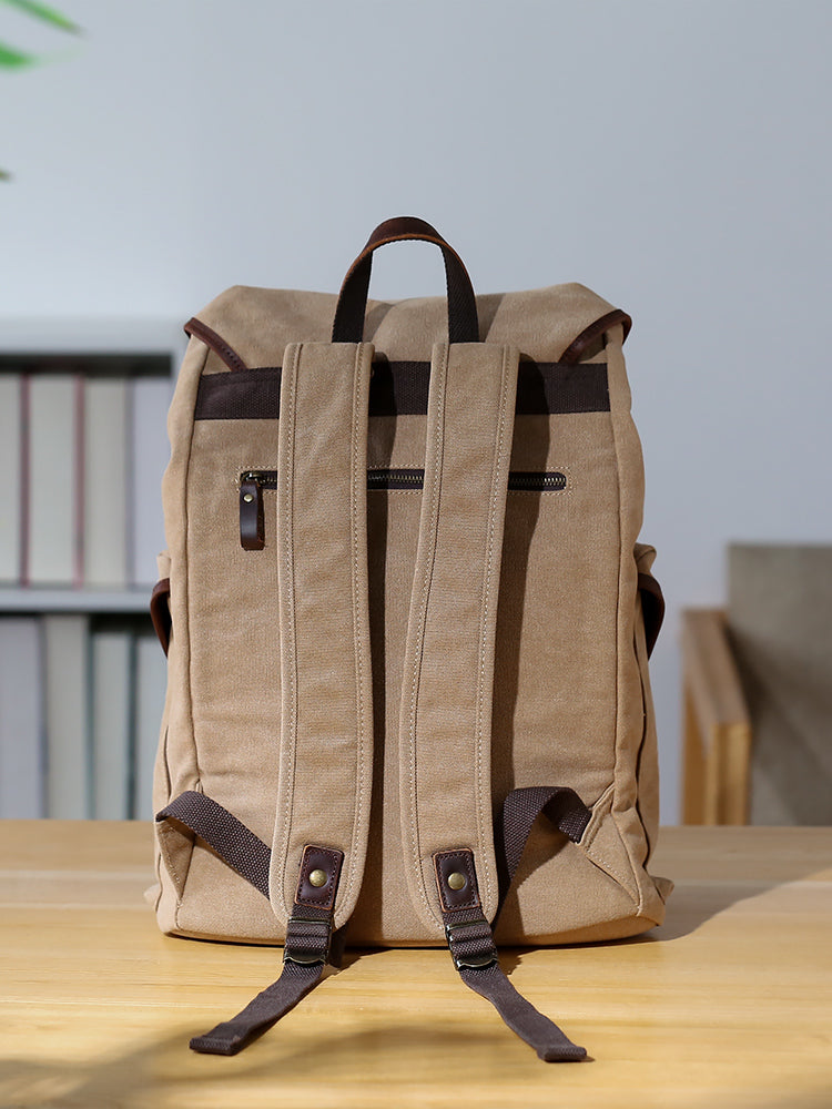 Li Ji | Original handmade leather | Canvas/sentiment/life outdoor mountaineering bag No. 23805