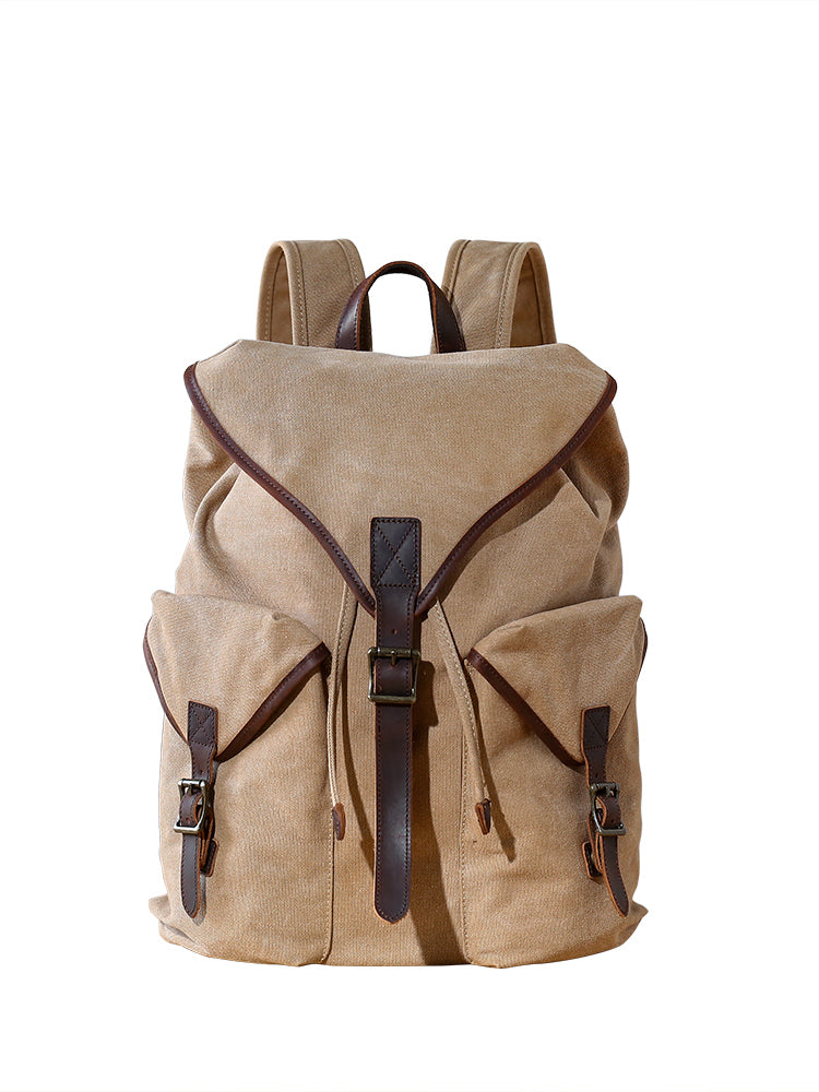 Li Ji | Original handmade leather | Canvas/sentiment/life outdoor mountaineering bag No. 23805