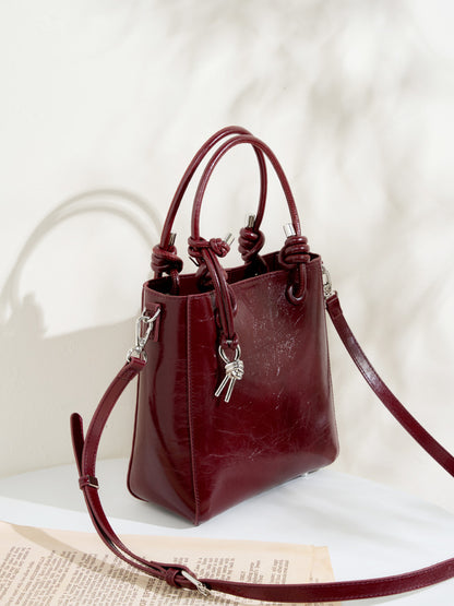 Li Ji | Original handmade genuine leather | Exploded oil wax leather handbag No. 2758 