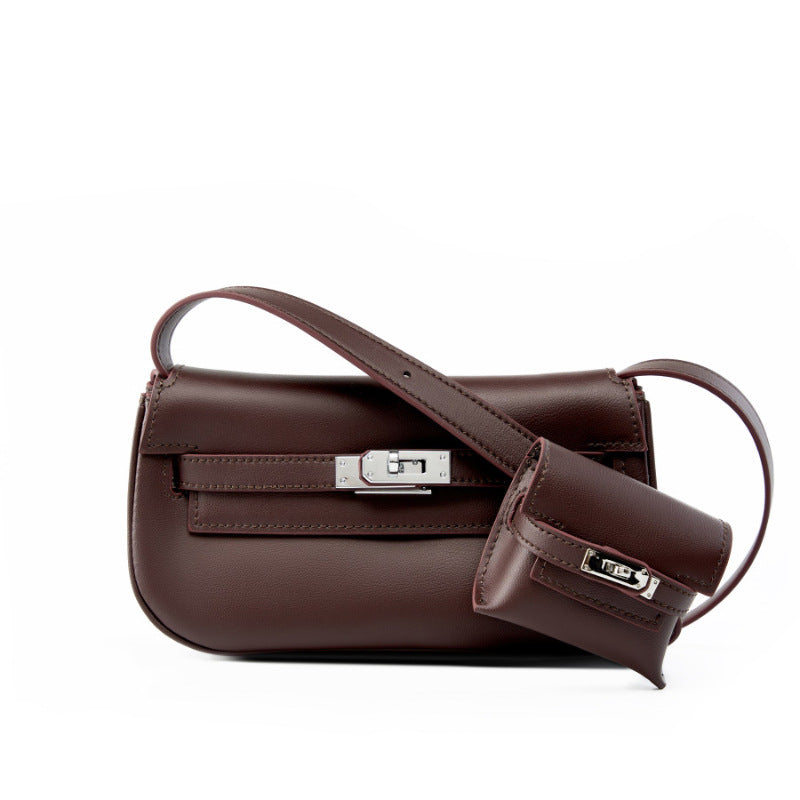 Li Ji | Original handmade genuine leather | Multifunctional Kelly saddle bag No. 2777 