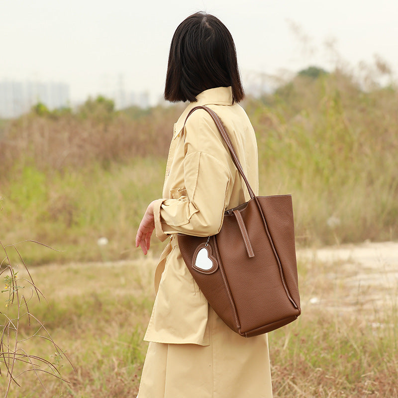 Li Ji | Original handmade genuine leather | Simple and concave shape, unpretentious and unpretentious tote bag No. 2790 