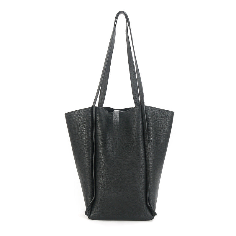 Li Ji | Original handmade genuine leather | Simple and concave shape, unpretentious and unpretentious tote bag No. 2790 