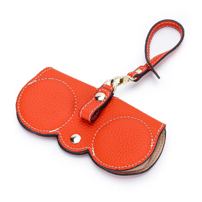 Li Ji | Original handmade genuine leather | Two-layer cow leather storage and protection sunglasses bag No. 28030