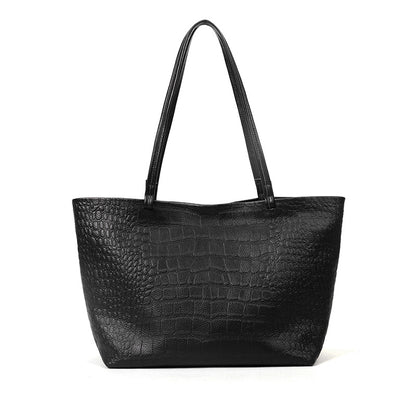 Li Ji | Original handmade leather | Niche design (crocodile pattern) high-end texture tote bag No. 3-033 