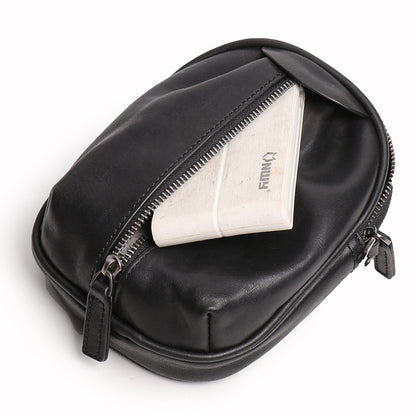 Li Ji | Original handmade leather | First-layer cowhide European and American simple mobile phone bag No. 30077 