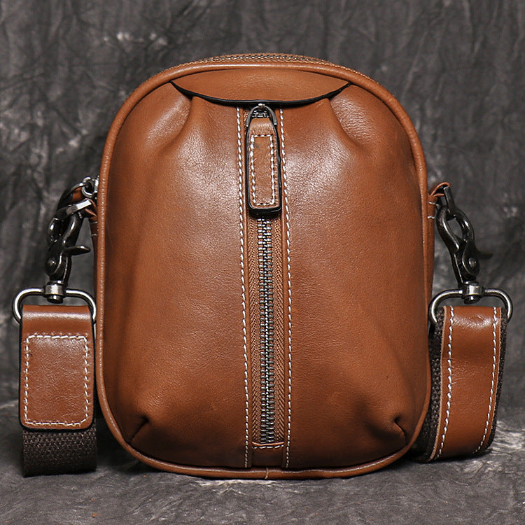 Li Ji | Original handmade leather | First-layer cowhide European and American simple mobile phone bag No. 30077 