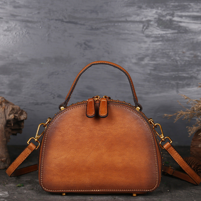 Li Ji | Original handmade leather | Retro-style beautiful first-layer cow leather handbag No. 3205 