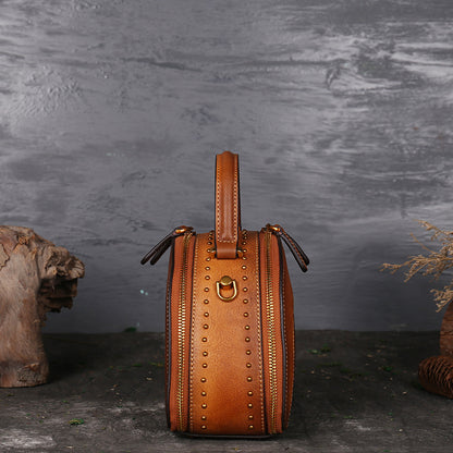 Li Ji | Original handmade leather | Retro-style beautiful first-layer cow leather handbag No. 3205 