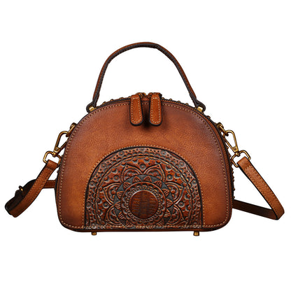 Li Ji | Original handmade leather | Retro-style beautiful first-layer cow leather handbag No. 3205 