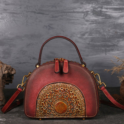 Li Ji | Original handmade leather | Retro-style beautiful first-layer cow leather handbag No. 3205 