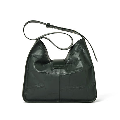 Li Ji | Original handmade genuine leather | Extra large ~ crocodile pattern first-layer cowhide shoulder tote bag No. 3360 