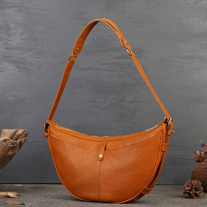 Li Ji | Original handmade genuine leather | Simple and high-end armpit dumpling bag No. 4085 