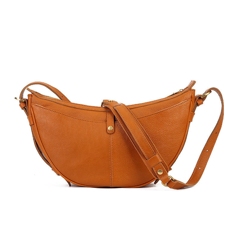 Li Ji | Original handmade genuine leather | Simple and high-end armpit dumpling bag No. 4085 