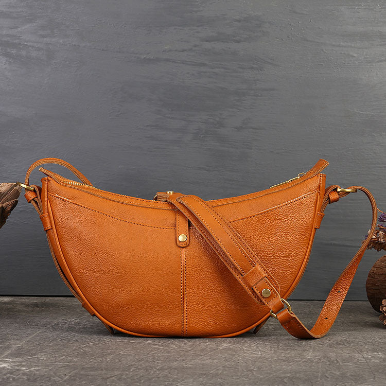 Li Ji | Original handmade genuine leather | Simple and high-end armpit dumpling bag No. 4085 