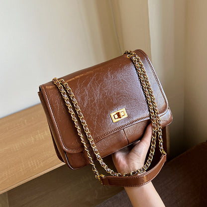 Li Ji | Original handmade genuine leather | Popular textured chain bag No. 40950 