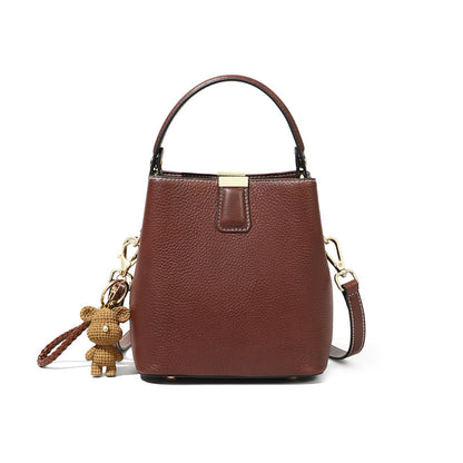 Li Ji | Original handmade genuine leather | cute bear がに decorated by らで优しい~small bag No. 4476 