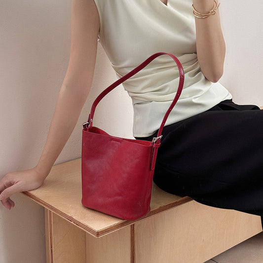 Li Ji | Original handmade genuine leather | Vegetable-tanned first-layer cowhide, high-end handbag No. 5038 