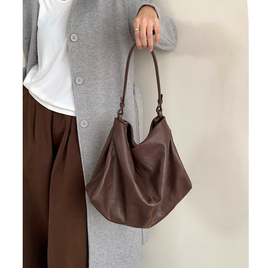 Li Ji | Original handmade genuine leather | High-quality sheepskin and lazy shoulder bag No. 5130 