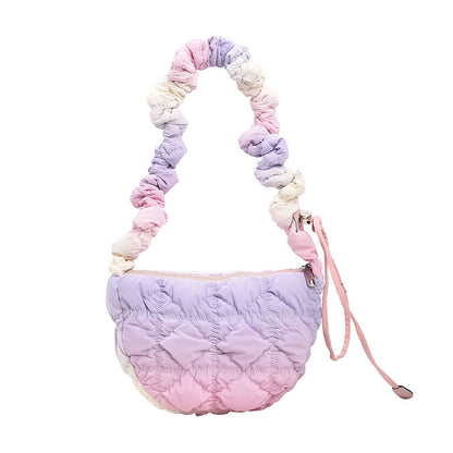 Li Ji | Original handmade genuine leather | Korean version of street rainbow bubble cloud bag No. 5165 