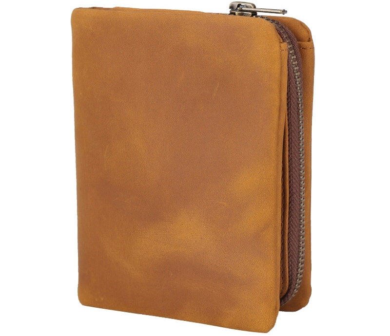 Li Ji | Original handmade genuine leather | Detachable mother-in-law wallet, short cowhide leather cloth No. 4127 