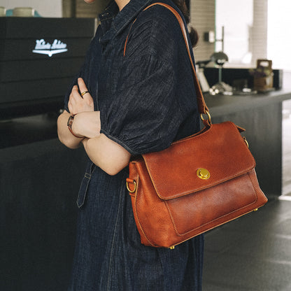 Li Ji | Original handmade genuine leather | Versatile shoulder crossbody bag with light luxury and high-end texture No. 6001 